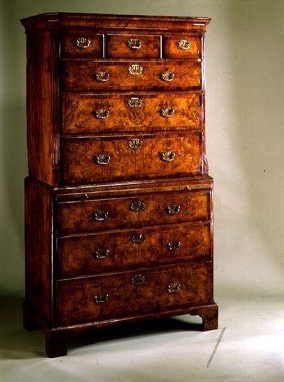 Queen Anne tallboy by English School
